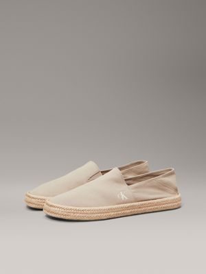 weathered teak canvas espadrilles for men calvin klein jeans