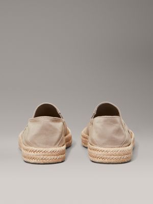 weathered teak canvas espadrilles for men calvin klein jeans