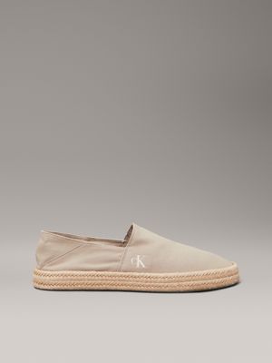 beige canvas espadrilles for men calvin klein jeans