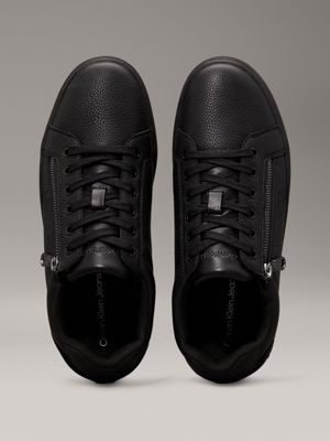 triple black skórzane buty sportowe dla mężczyźni - calvin klein jeans