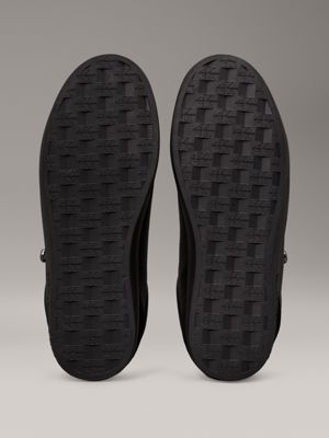 triple black skórzane buty sportowe dla mężczyźni - calvin klein jeans
