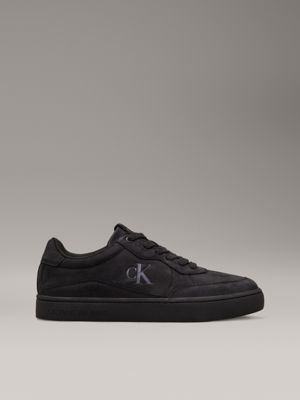 black leather trainers for men calvin klein jeans