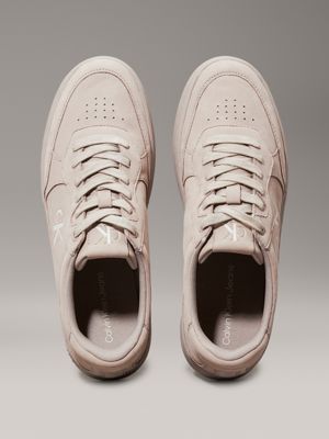 triple atmosphere leather trainers for men calvin klein jeans