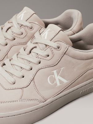 triple atmosphere leather trainers for men calvin klein jeans