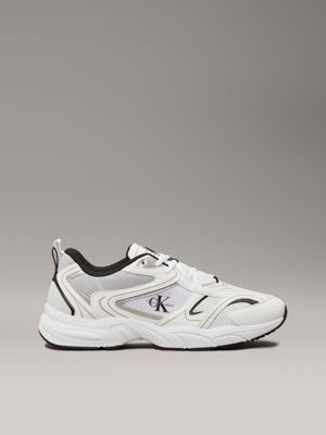 white mesh trainers for men calvin klein jeans