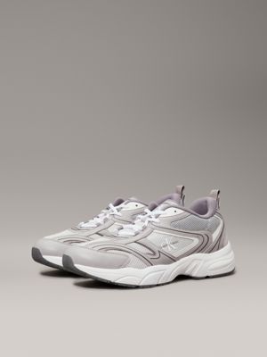 oyster mushroom/formal grey/storm f mesh trainers for men calvin klein jeans