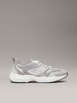 grey mesh trainers for men calvin klein jeans