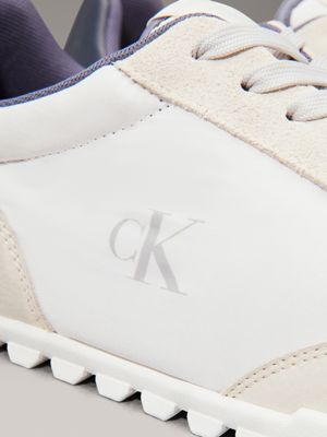 bright white/turtle dove/grisalle low profile trainers for men calvin klein jeans