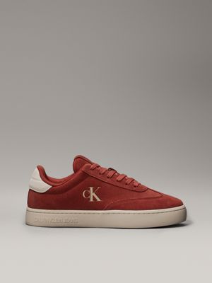 red suede trainers for men calvin klein jeans