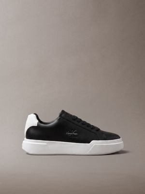 black chunky sneakers mit guter traktion für herren - calvin klein