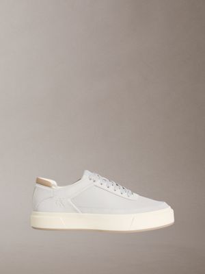 grey premier - leather signature trainers for men calvin klein jeans