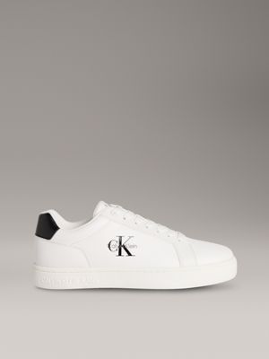 baskets en cuir avec logo emblématique white pour hommes 
