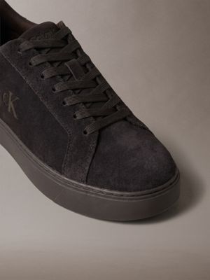fudge/turkish coffee ck baseline - signature suède sneakers met logo voor heren - calvin klein