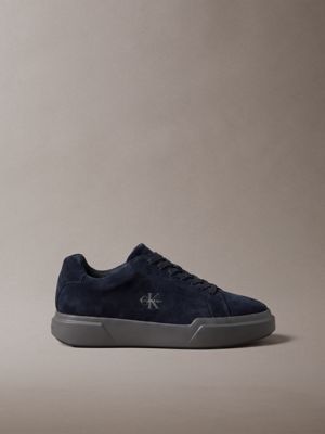ck avenue - sneakers in camoscio con logo  da uomini calvin klein