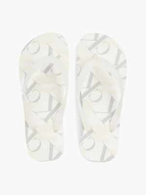 white flip flops