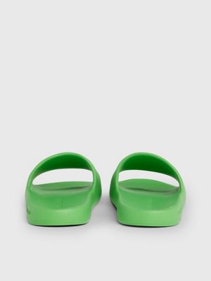 classic green textured sliders for women calvin klein jeans