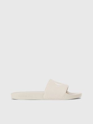 Calvin klein sliders hot sale womens white