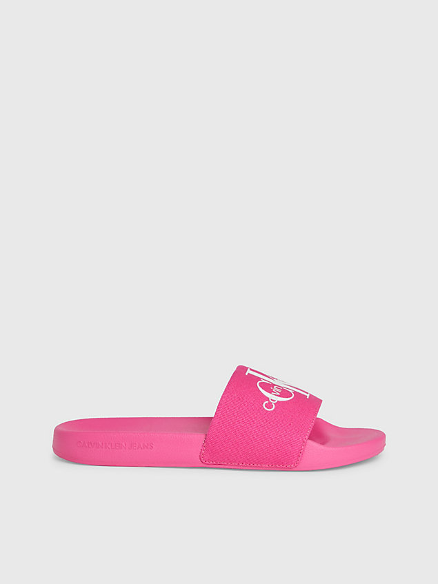 pink slippers aus canvas für damen - calvin klein jeans