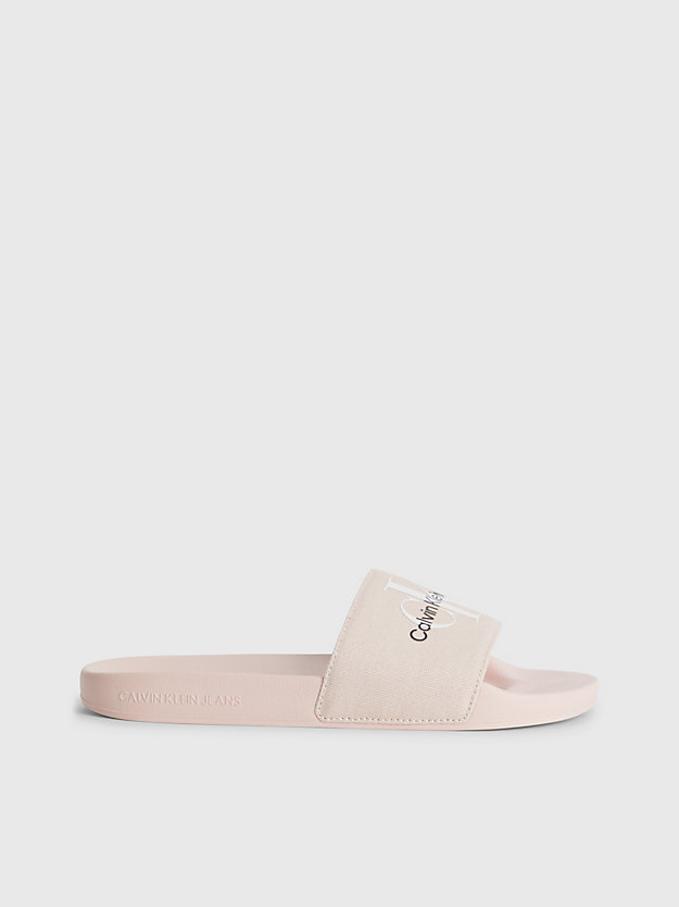 PEACH BLUSH Recycled Canvas Sliders for women CALVIN KLEIN JEANS