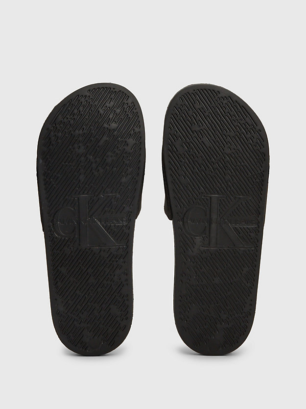 blackk slippers aus canvas für damen - calvin klein jeans