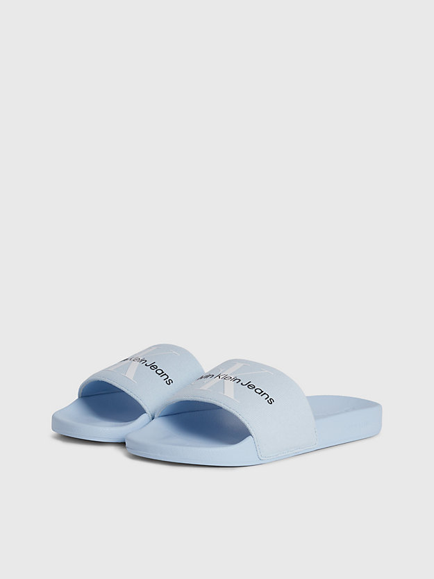 CHAMBRAY SKY Recycled Canvas Sliders for women CALVIN KLEIN JEANS
