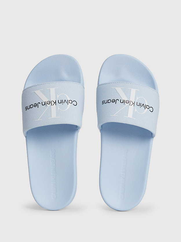 CHAMBRAY SKY Recycled Canvas Sliders for women CALVIN KLEIN JEANS