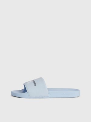 chambray sky canvas sliders for women calvin klein jeans