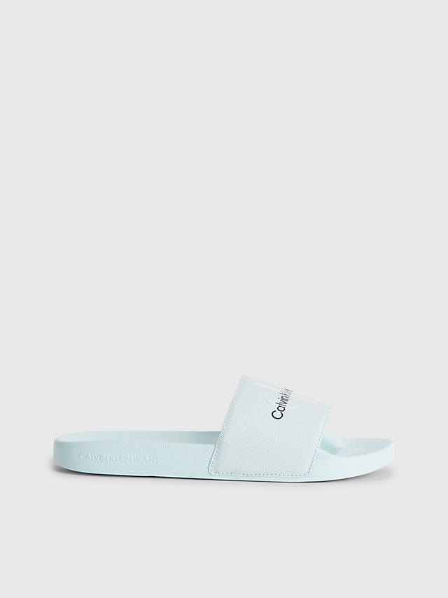 Sprout Green Recycled Canvas Sliders undefined women Calvin Klein