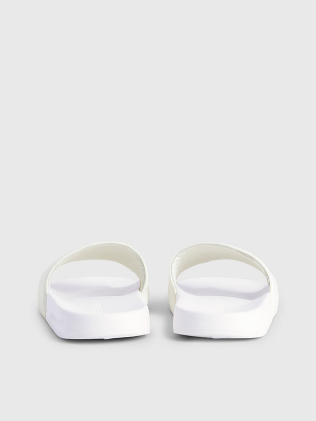 white recycelte canvas-slippers für damen - calvin klein jeans