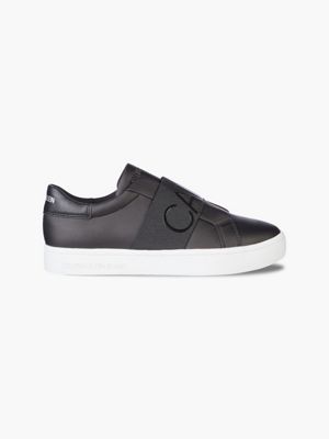 black slip on trainers