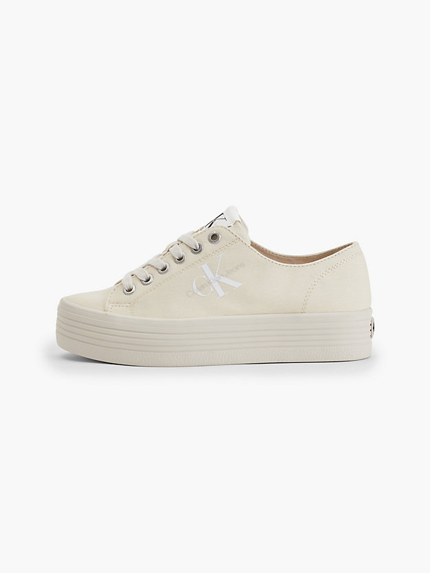 EGGSHELL Recycled Canvas Platform Trainers for women CALVIN KLEIN JEANS