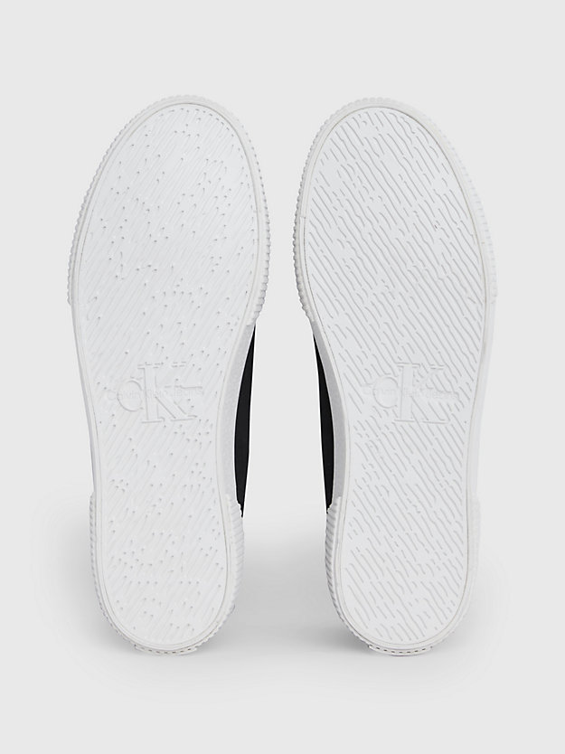 black/white buty sportowe z płótna dla kobiety - calvin klein jeans