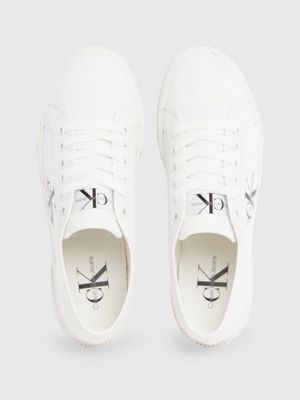 Calvin klein white canvas shoes new arrivals