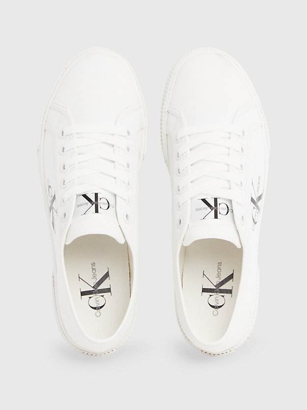 white canvas sneakers voor dames - calvin klein jeans