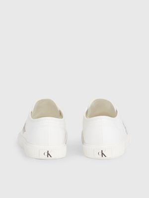 Calvin klein ireland canvas white plimsoll on sale trainers