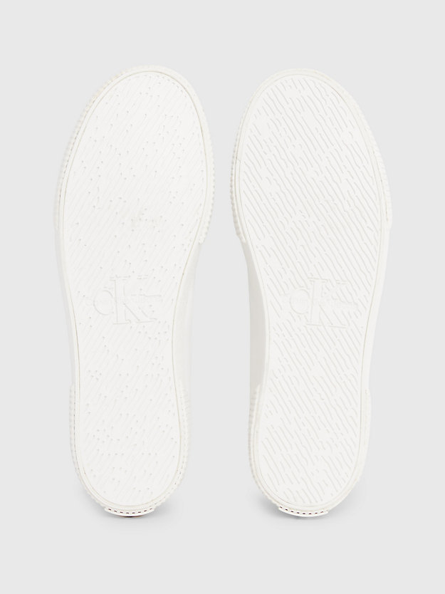 baskets en toile white pour femmes calvin klein jeans