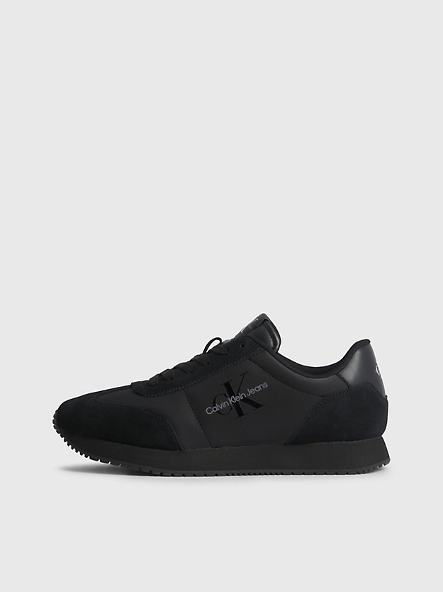 triple black buty sportowe z zamszu dla kobiety - calvin klein jeans