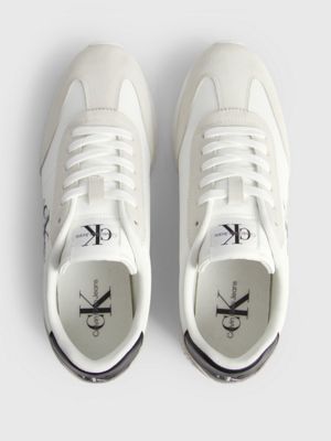 White calvin klein clearance trainers