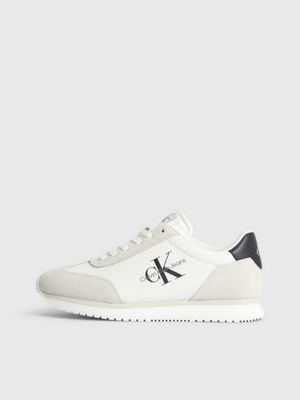 zapatillas de ante white de mujer calvin klein jeans