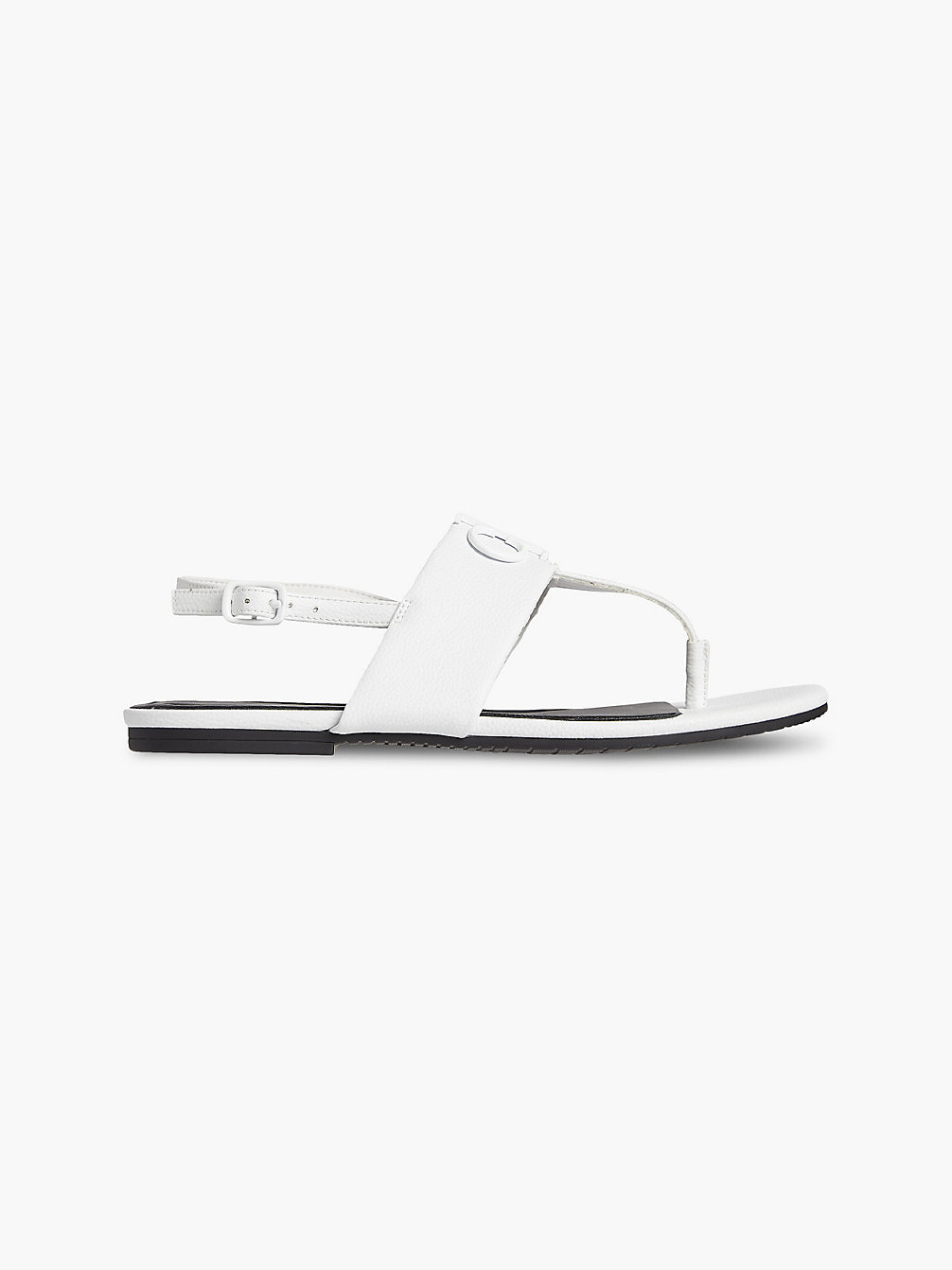 BRIGHT WHITE Leather Sandals undefined women Calvin Klein