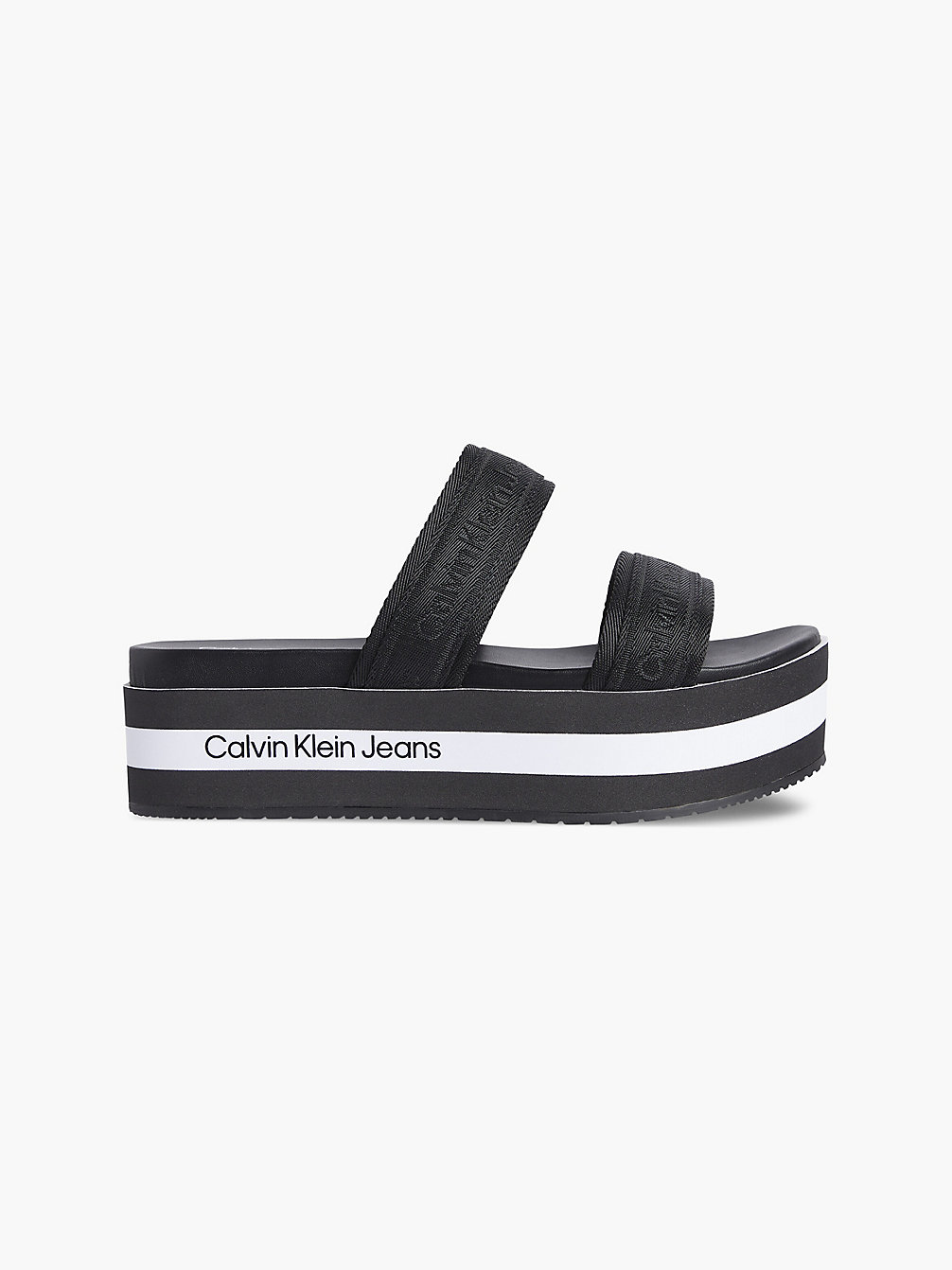 BLACK Recycled Platform Sandals undefined women Calvin Klein