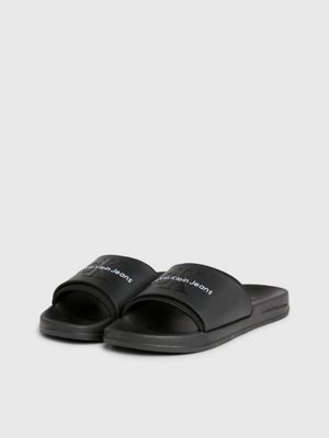 black logo sliders for women calvin klein jeans