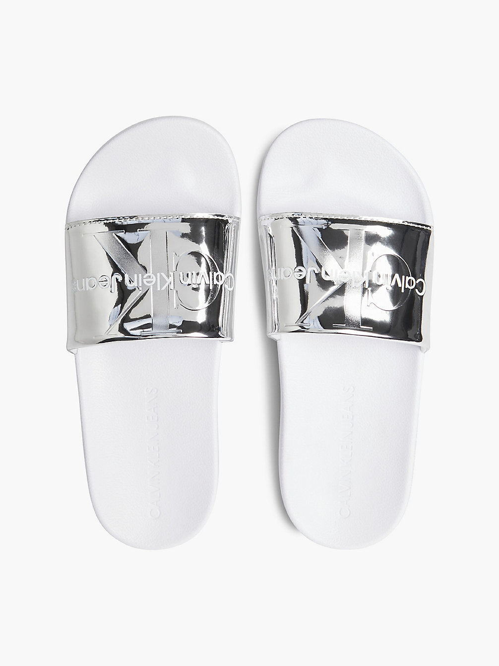 SILVER Metallic-Slippers undefined Damen Calvin Klein