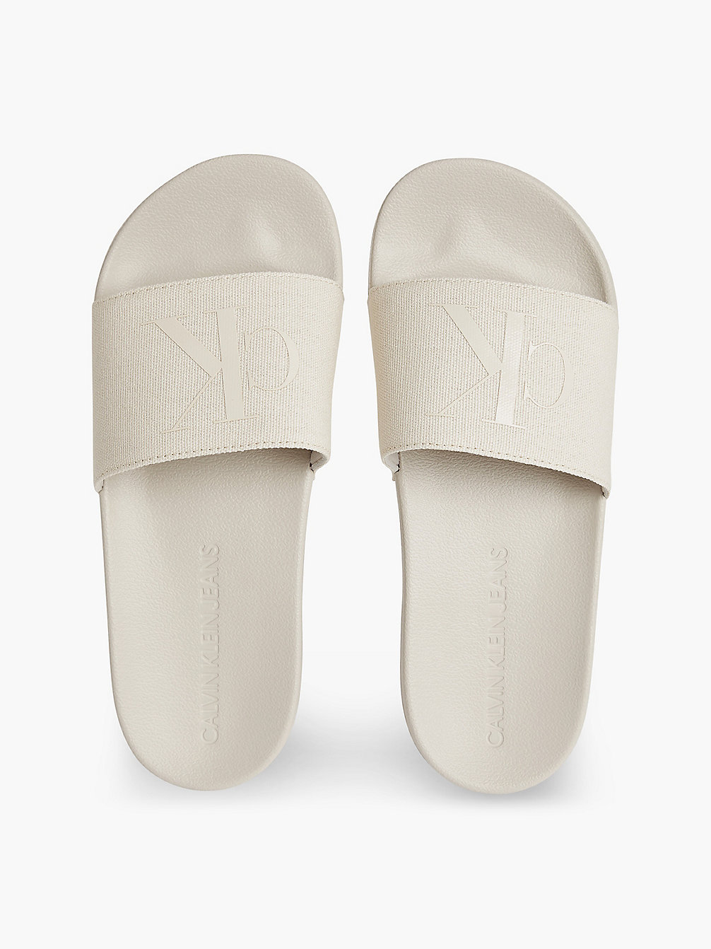 EGGSHELL Recycled Canvas Sliders undefined women Calvin Klein