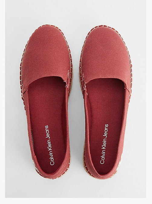 Dames Schoenen voor voor Platte schoenen voor Espadrilles en sandalen Calvin Klein Denim Espadrilles Met Klittenbandsluiting in het Zwart 