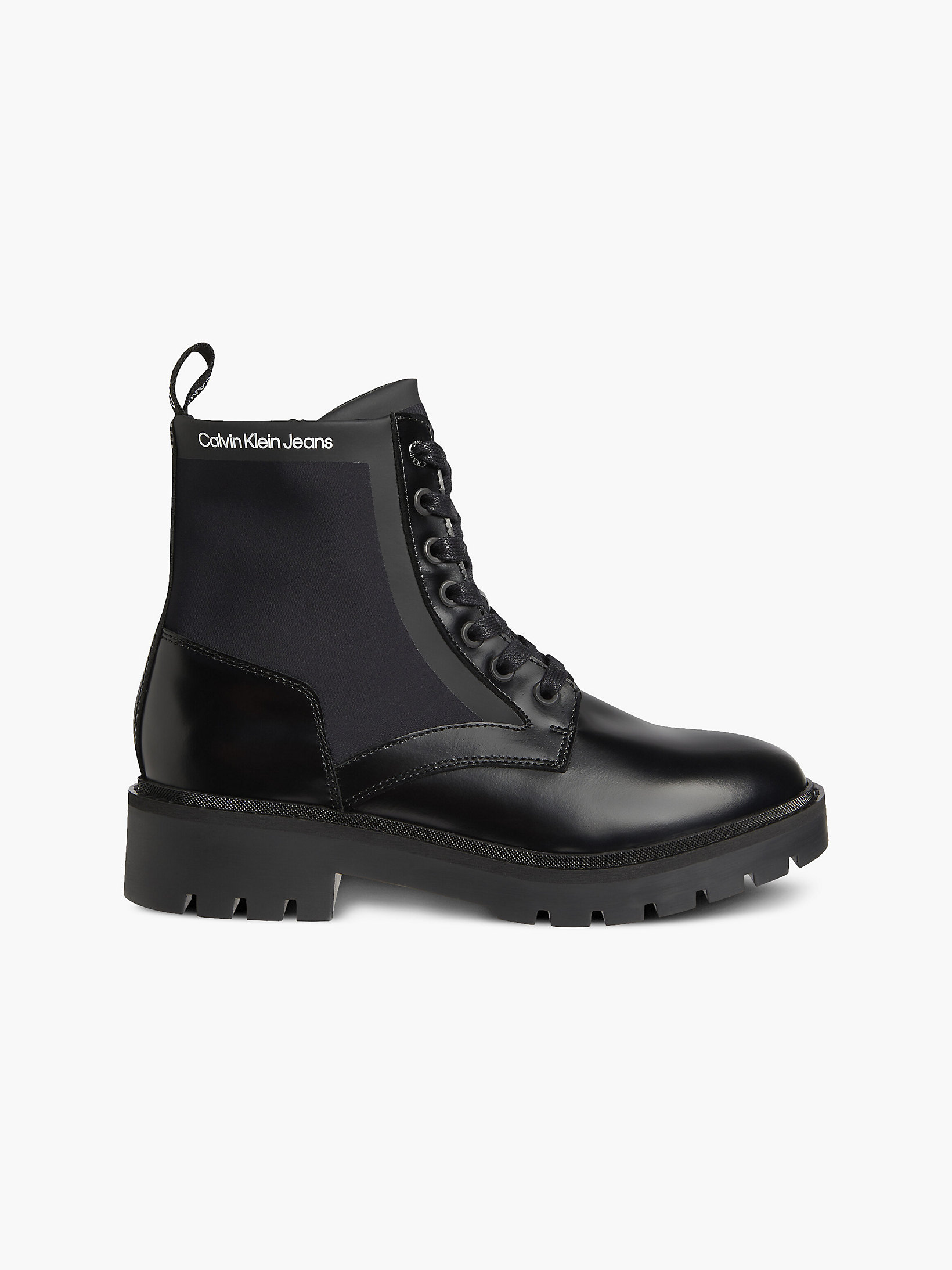 Black Leather Boots undefined women Calvin Klein