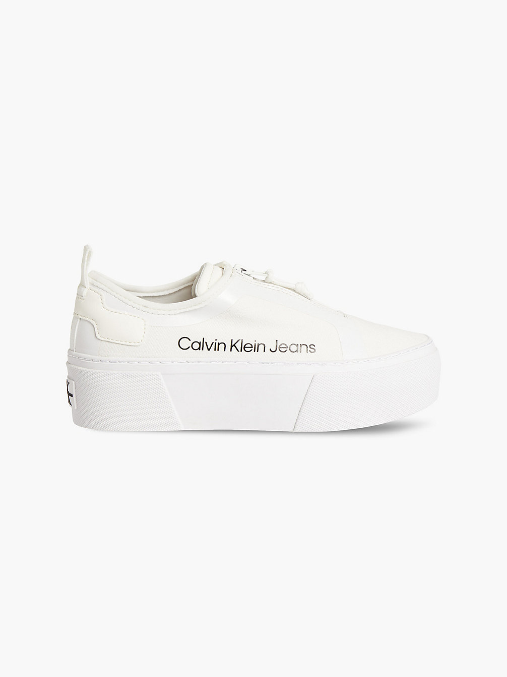 WHITE/OFFWHITE > Plateausneakers Van Gerecycled Canvas Met Rits > undefined dames - Calvin Klein