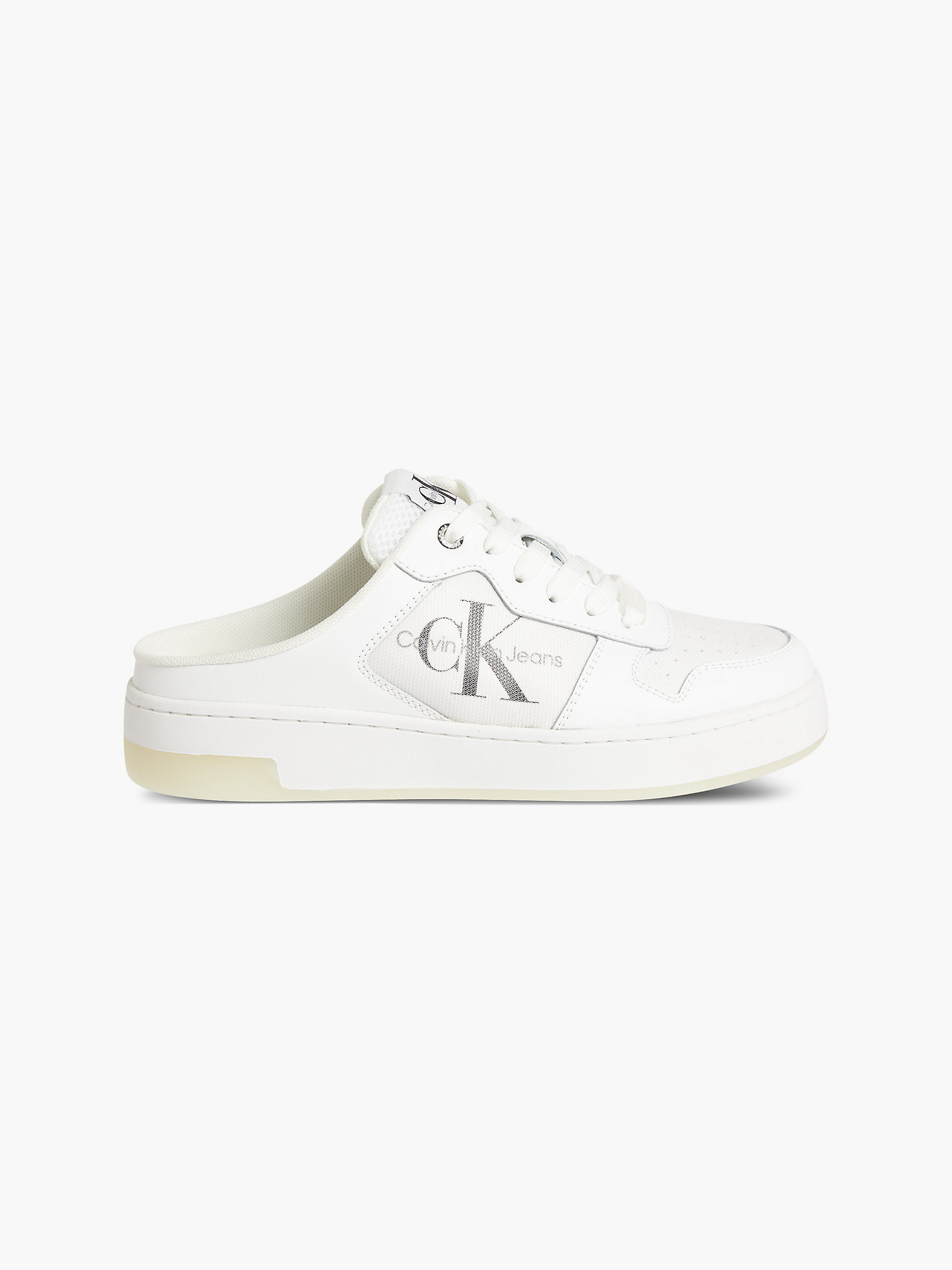 Bright White Slip-On-Sneakers Aus Leder undefined Damen Calvin Klein