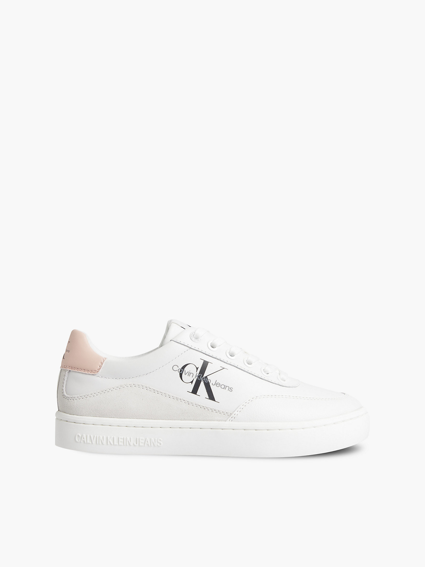 Sneakers In Pelle > White/peach > undefined donna > Calvin Klein