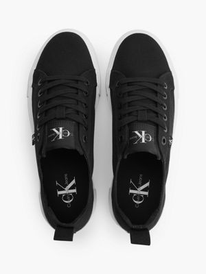 BLACK Buty sportowe na platformie z przetworzonego materiału płóciennego dla Kobiety CALVIN KLEIN JEANS